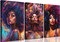 3Pcs African American Women Canvas Wall Art Colorful Graffiti Afro Girl Painting Modern Abstract Aesthetic Pictures Wall Decor Posters Print Artwork for Living Room Bedroom Home Decoration